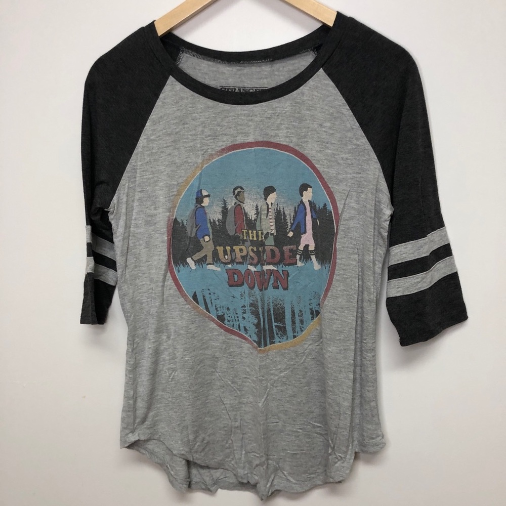 “Stranger Things” Quarter Sleeve Graphic Tee